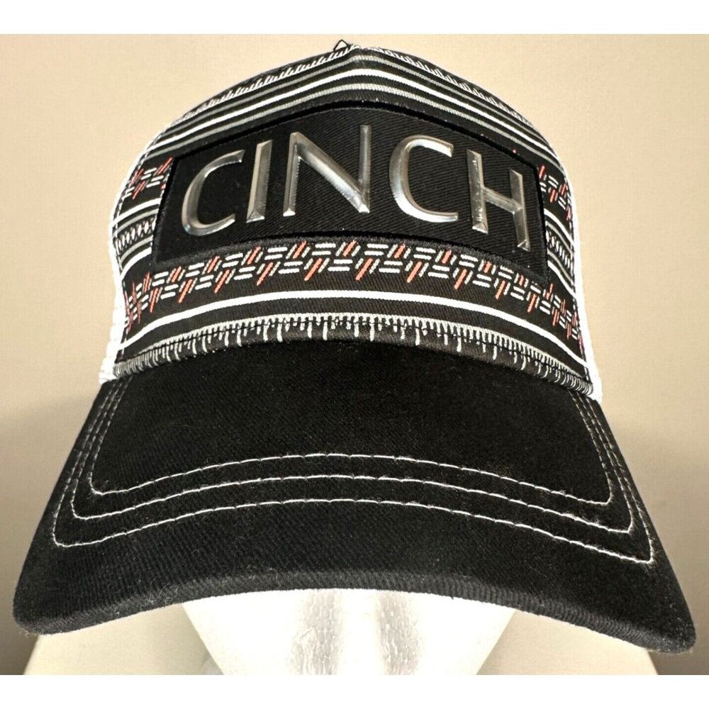 Cinch Hat Baseball Cap Trucker Metallic Logo Aztec Print Adjustable Snapback